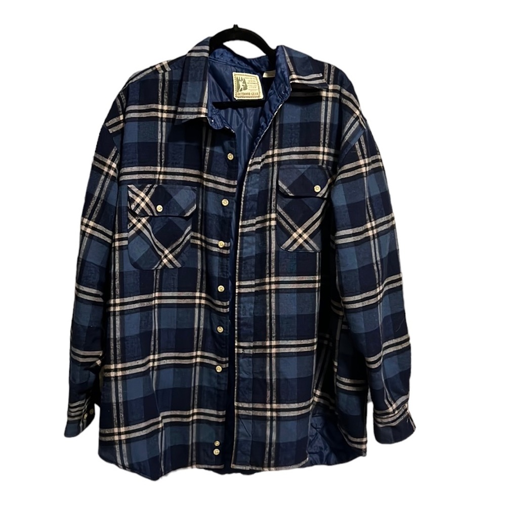 Outdoor Gear Quilted Woodsman  Lined Plaid Flannel Shirt-XL